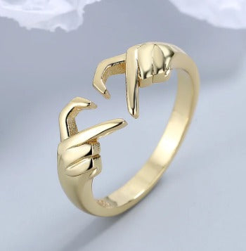 Anillo de dedo con forma de corazon │Lunara Jewels™️