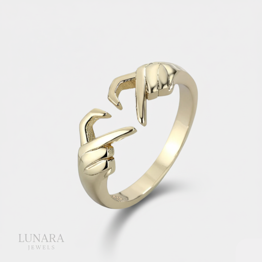 Anillo de dedo con forma de corazon │Lunara Jewels™️