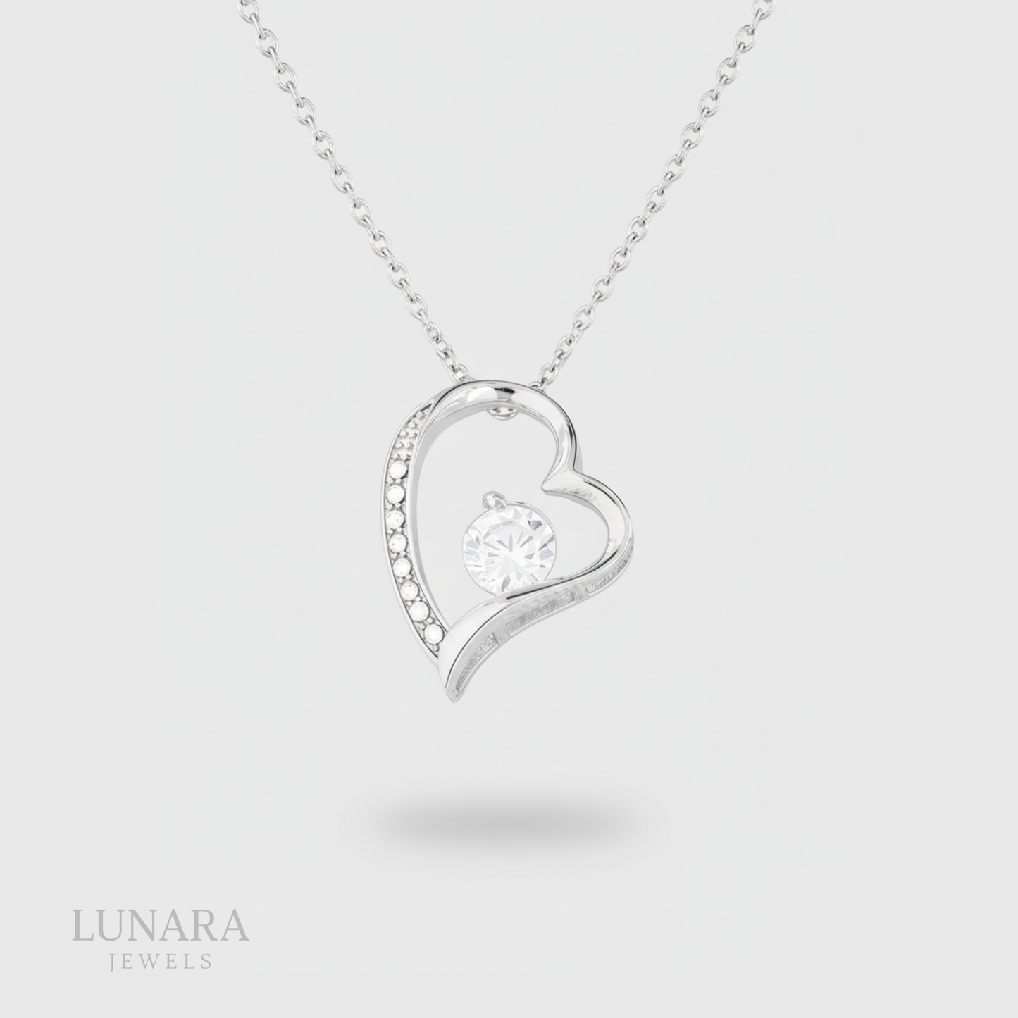 Collar corazón circonita cristal │Lunara Jewels™️