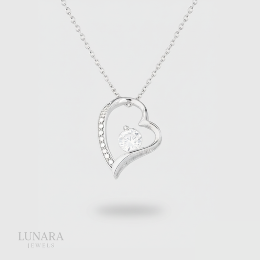Collar corazón circonita cristal │Lunara Jewels™️