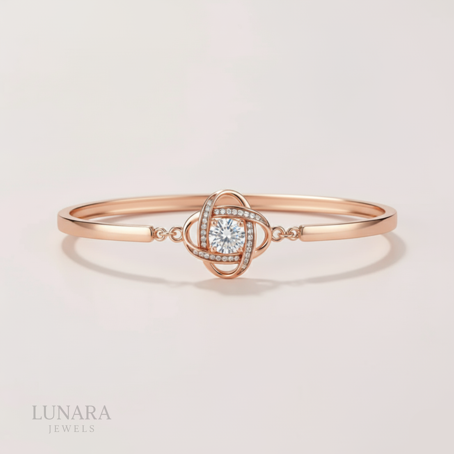 Pulsera trebol de cuatro hojas oro rosado │Lunara Jewels™️